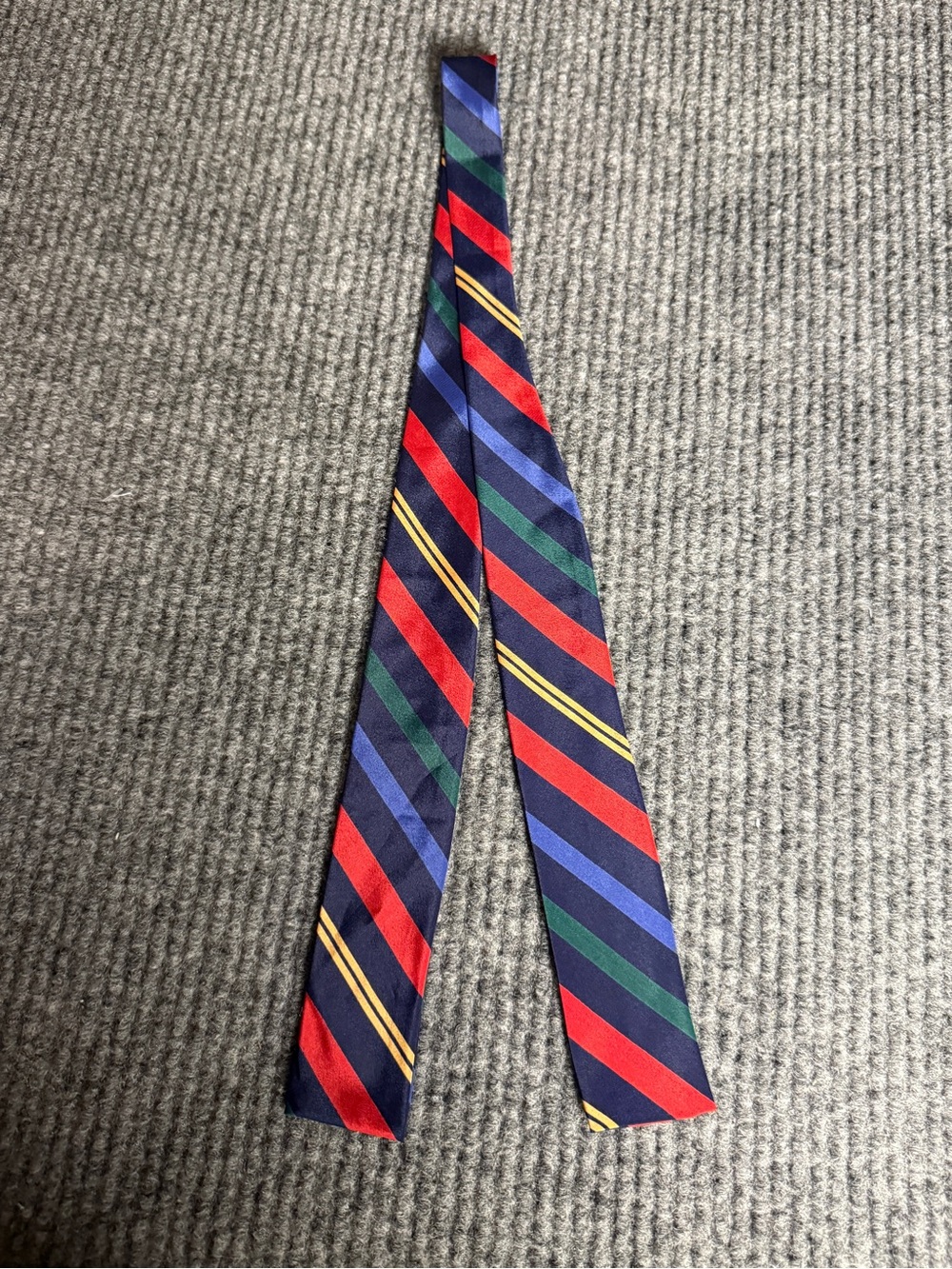 Vintage Style Preppy Striped Skinny Scarf / Twilly Ribbon